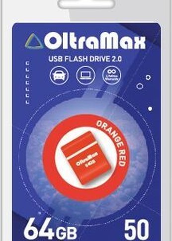 Флеш диск Oltramax OM-64GB-50-Orange Red 2.0