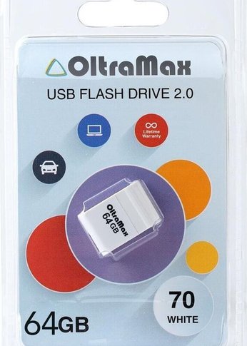 Флеш диск Oltramax OM-64GB-70-белый