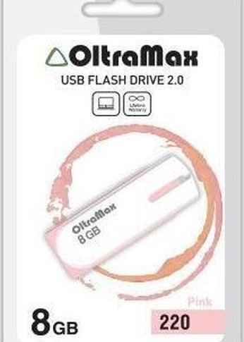 Флеш диск Oltramax OM-8GB-220-розовый