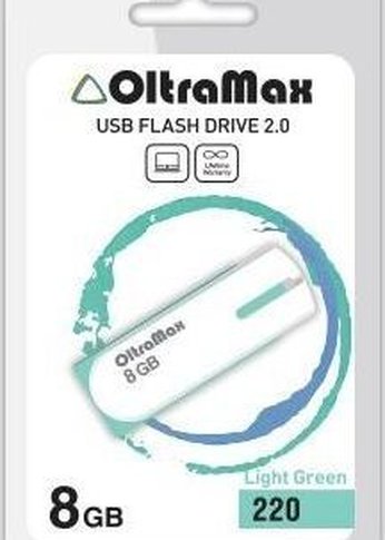 Флеш диск Oltramax OM-8GB-220-св.зеленый