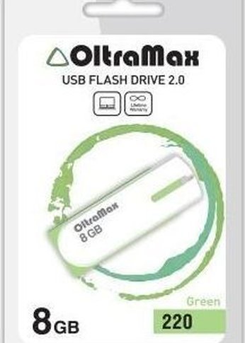 Флеш диск Oltramax OM-8GB-220-зеленый