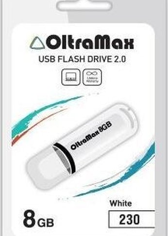 Флеш диск Oltramax OM-8GB-230-белый