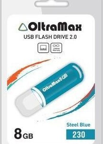 Флеш диск Oltramax OM-8GB-230-св.синий