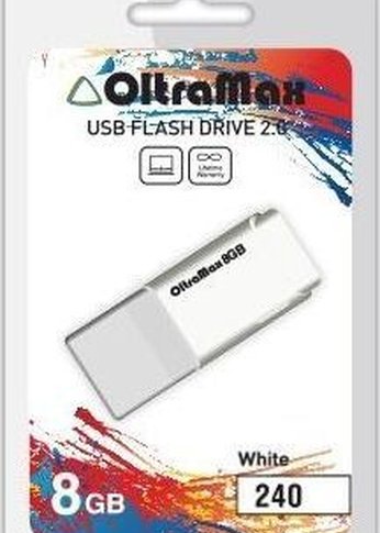 Флеш диск Oltramax OM-8GB-240-белый