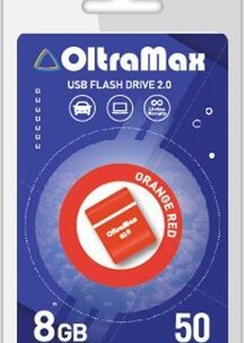 Флеш диск Oltramax OM-8GB-50-Orange Red 2.0