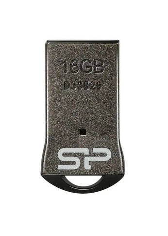 Флеш диск Silicon Power 16Gb Touch T01 SP016GBUF2T01V1K USB2.0 черный/серебристый