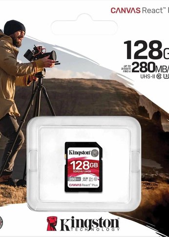 Флеш карта SDXC 128GB Kingston SDR2V6/128GB Canvas React Plus w/o adapter