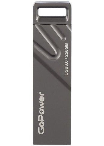 Флеш-накопитель GoPower TITAN 256GB USB3.0 металл черный графит (1/50/1000)