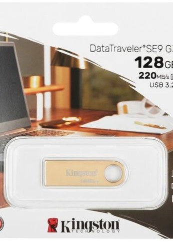 Флеш-накопитель USB Kingston 128GB 220MB/s Metal USB 3.2 Gen 1 DataTraveler SE9 G3/ Kingston 128GB 220MB/s Metal USB 3.2 Gen 1 DataTraveler SE9 G3