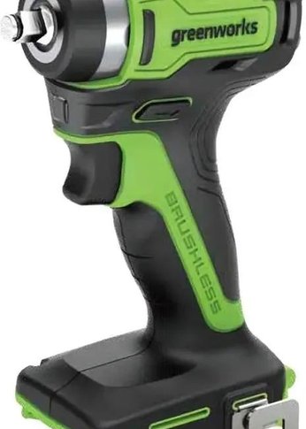Гайковерт ударный аккумуляторный GreenWorks GD24IW200, 24v, 200 Нм, без АКБ и ЗУ (3803607)
