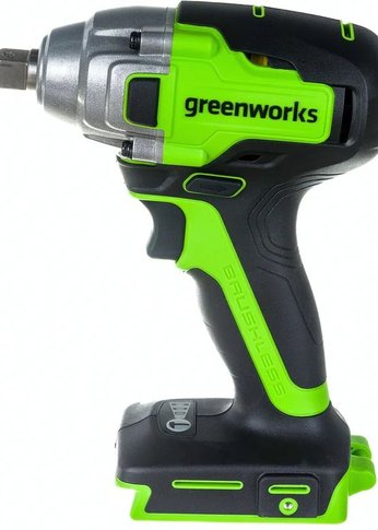 Гайковерт ударный аккумуляторный GreenWorks GD24IW400 24В, без АКБ и ЗУ (3802907)