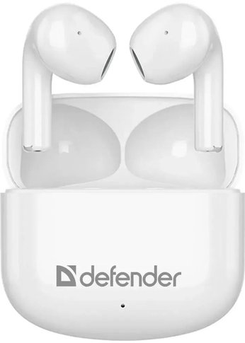 Гарнитура беспроводная Defender Twins 925 белый, TWS, Bluetooth