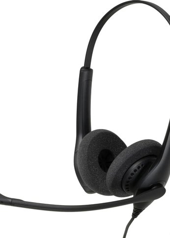 Гарнитура накладные Jabra BIZ 1500 Duo QD черный 0.95м (1519-0154)