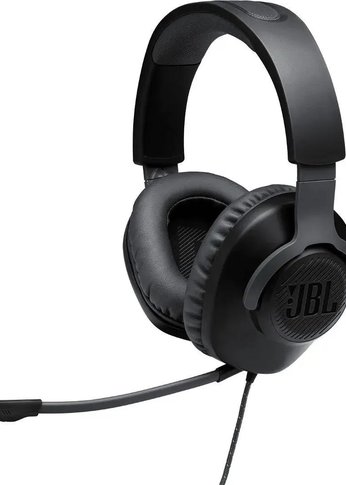 Гарнитура накладные JBL Quantum 100 1.2м черный проводные оголовье (JBLQUANTUM100BLK)