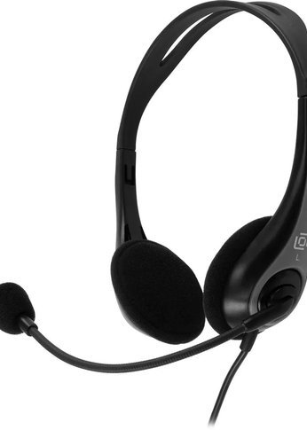 Гарнитура накладные Oklick HS-M300 проводные черный/серый (1876323)