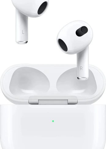 Гарнитура вкладыши Apple AirPods 3 A2565/A2564/A2897 Lightning белый беспроводные bluetooth в ушной раковине (MPNY3ZA/A)