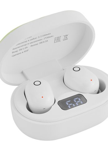 Гарнитура вкладыши Harper HB-533 TWS Bluetooth, avocado (white)