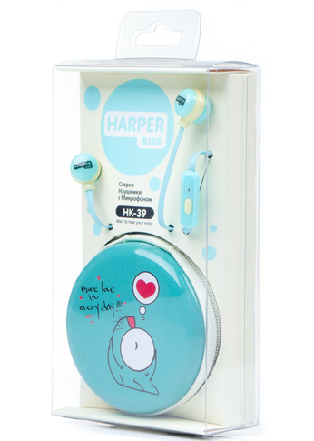 Гарнитура вкладыши Harper (KIDS) HK-39 Blue с микрофоном