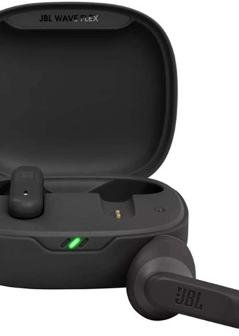 Гарнитура вкладыши JBL Wave Flex черный беспроводные bluetooth в ушной раковине (JBLWFLEX2BLK)