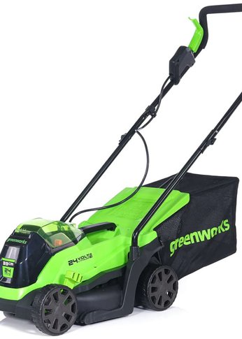 Газонокосилка аккумуляторная GreenWorks GD24LM33k4 24V 33см 1хАКБ 4Ач и ЗУ (2516107UB)