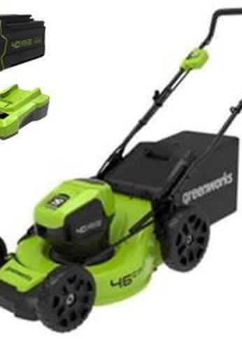 Газонокосилка аккумуляторная GreenWorks GD40LM46HPk4, 40V, 46 см, бесщеточная, c 1хАКБ 4 Ач и ЗУ (2514407UB)