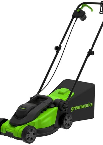 Газонокосилка электрическая GreenWorks GD1200LM32, 220v, 32 см, 1.2 кВт (2517807)