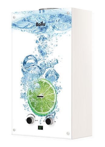Газовая колонка Ballu GWH 10 Fiery Glass Lime белый/рисунок