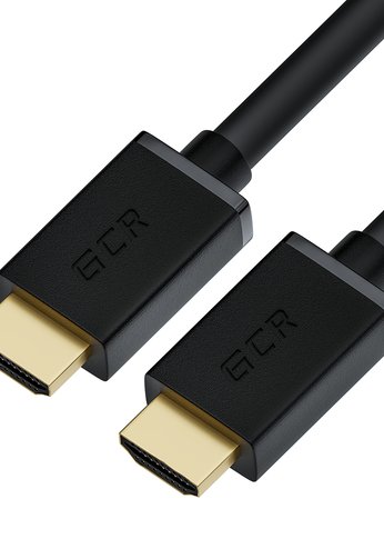 GCR Кабель 1.0m HDMI версия 2.0, HDR 4:2:2, Ultra HD, 4K 60 fps 60Hz/5K*30Hz, 3D, AUDIO, 18.0 Гбит/с, 28/28 AWG, OD7.3mm, тройной экран, черный, GCR-