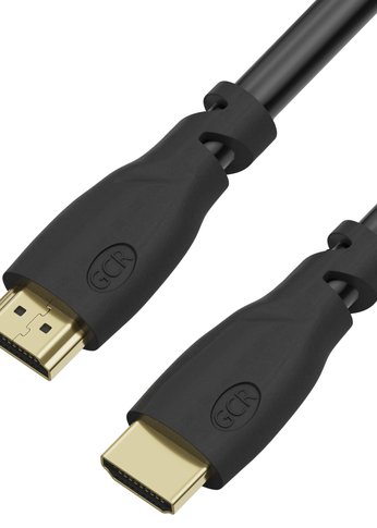 GCR Кабель PROF 0.5m HDMI версия 2.0, черный, OD9.0mm, 28/24 AWG, позолоченные контакты, Ethernet 18.0 Гбит/с, 3D, 4K, GCR-HM313-0.5m, тройной экран