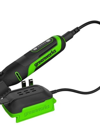 Гравер аккумуляторный GreenWorks G24RT, 24V, бесщеточный, с принадлежностями 52 шт., без АКБ и ЗУ (3200807)