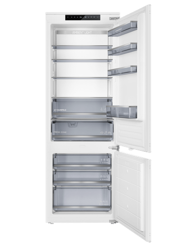 Холодильник встраиваемый Maunfeld MBF19369NFWGR LUX инвертор, белый (двухкамерный) нижняя морозилка