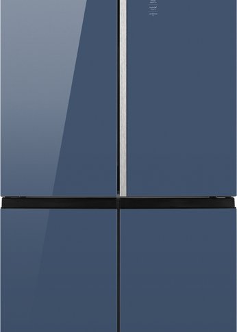 Холодильник Weissgauff WCD 590 NoFrost Inverter Premium Biofresh Blue Glass синий (Side-by-Side)