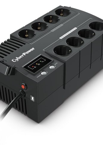 ИБП CyberPower BS850E Line-interactive 850VA/480W (Euro x8, USB-порт, 288x118x166(мм), 4,7кг)