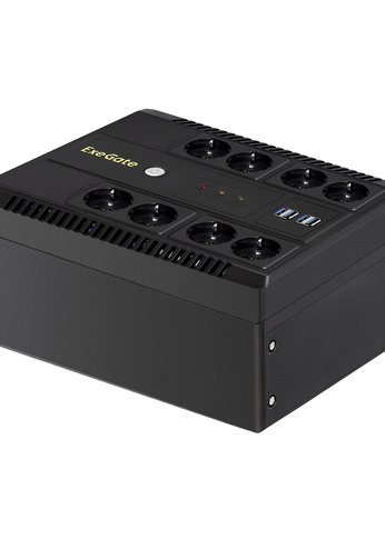 ИБП ExeGate NEO NNB-800.LED.AVR.8SH.CH 480Вт 800ВА черный (EX293854RUS)