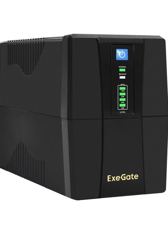 ИБП ExeGate Power Back BNB-650.LED.AVR.2SH.RJ.USB 360Вт 650ВА черный (EP285555RUS)