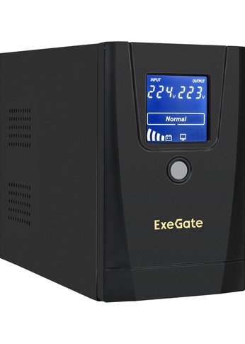 ИБП ExeGate SpecialPro Smart LLB-1000.LCD.AVR.1SH.2C13.RJ.USB 1000ВА 550Вт (EX292788RUS)