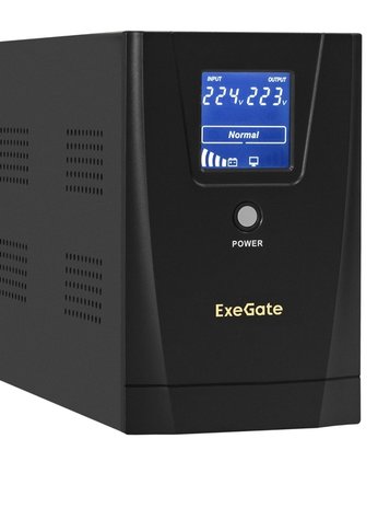 ИБП ExeGate SpecialPro Smart LLB-2000.LCD.AVR.2SH.RJ.USB 1200Вт 2000ВА (EX292632RUS)