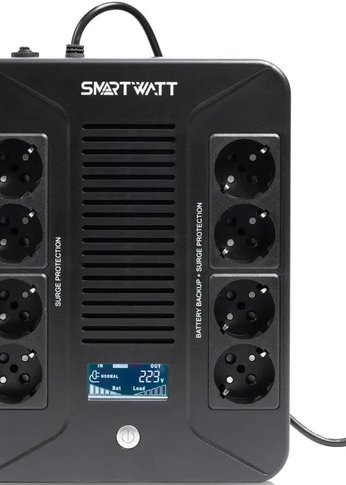 ИБП Smartwatt Safe pro LCD 360Вт 600ВА черный