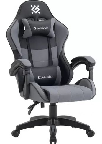 Игровое кресло Defender STRIDER черный/серый PU (64056)