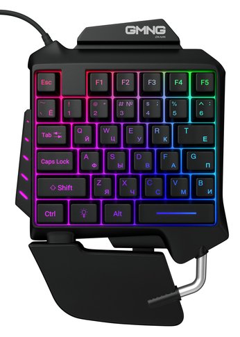 Игровой блок Oklick GMNG 703GK черный USB for gamer LED (подставка для запястий)