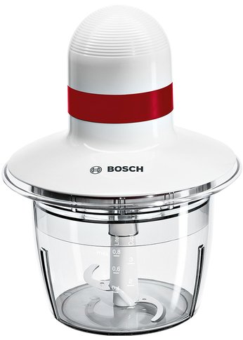 Измельчитель Bosch MMRP1000 0.8л. 400Вт белый/красный