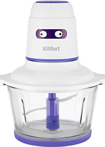 Измельчитель Kitfort КТ-3050-1 1.5л. 400Вт белый/фиолетовый