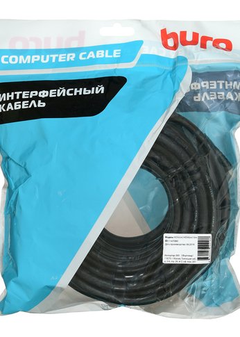 Кабель аудио-видео Buro HDMI 2.0 HDMI (m)/HDMI (m) 15м. Позолоченные контакты черный (BHP HDMI 2.0-15)