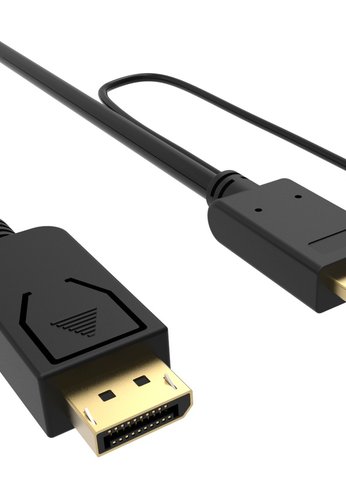 Кабель аудио-видео Buro HDMI (m)/DisplayPort (m) 2м. Позолоченные контакты черный (HDMI-DP-2M)