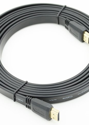 Кабель аудио-видео FLAT HDMI (m)/HDMI (m) 3м. черный