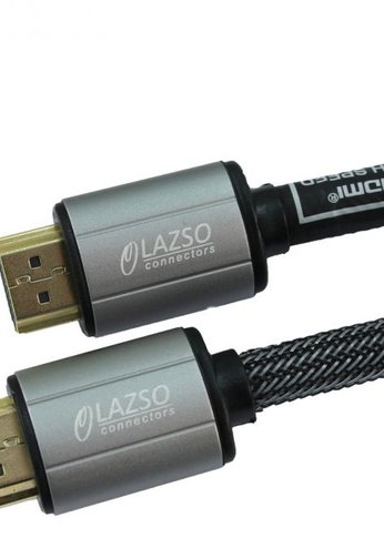 Кабель аудио-видео Lazso WH-111-B HDMI (m)/HDMI (m) 0.5м. Позолоченные контакты черный (WH-111(0,5M)-B)