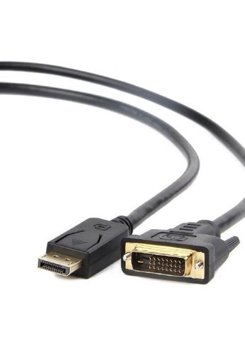 Кабель Bion DisplayPort - DVI, 20M/24+1M, позолоченные контакты, 1,8м, черный [BXP-CC-DPM-DVIM-018]