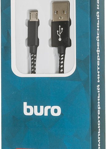 Кабель Buro Braided BHP RET MICUSB-BR USB (m)-micro USB (m) 1м черный