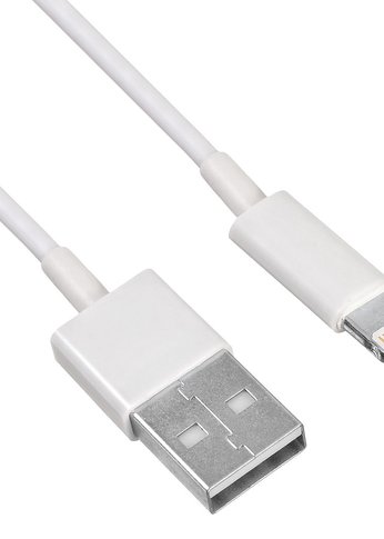 Кабель Buro USB-IP-1.2W2A USB (m)-Lightning (m) 1.2м белый