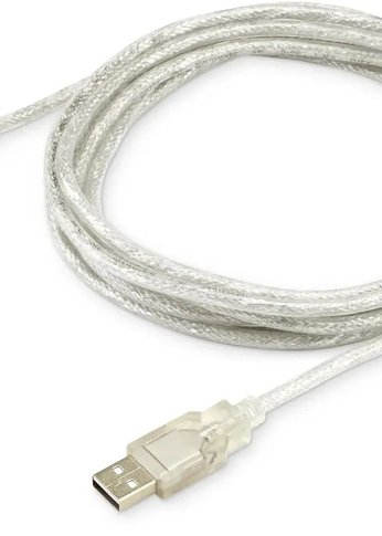 Кабель Buro USB2.0-AM/BM-3-TRANS USB A(m) USB B(m) 3м прозрачный
